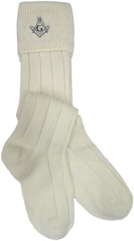 W. Brewin Mens Kilt Hose Socks With Masonic Symbol in Kuwait