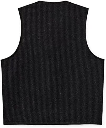 Filson Mackinaw Wool Vest Black Charcoal Rope Stripe in Saudi Arabia