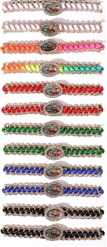 12Pcs Virgin Mary Bracelet，San judas tadeo Bracelet Handmade Virgen de guadalupe Medal Adjustable String Bracelets Religious Prayer Jewelry Gift For Women Men Girls in Saudi Arabia