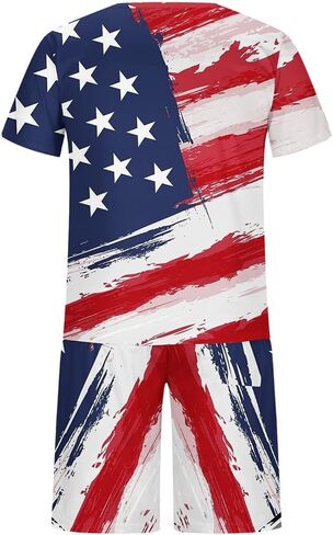 2022 Casual Sport Set for Mens Two Piece Suit Solid O-Neck Short Sleeve Fit Tee Shirts Short Sweatpants Set in Saudi Arabia