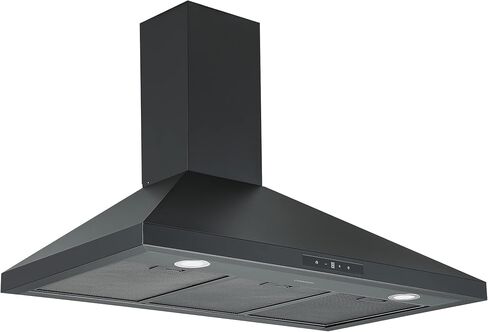 أنكونا AN-1586 شفاط المطبخ الهرمي القابل للتحويل مقاس 36 بوصة 440 CFM باللون الأسود غير اللامع in Kuwait