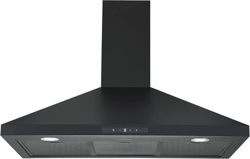 أنكونا AN-1586 شفاط المطبخ الهرمي القابل للتحويل مقاس 36 بوصة 440 CFM باللون الأسود غير اللامع in Kuwait