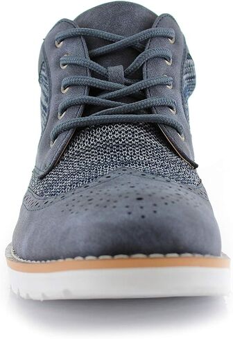 Polar Fox Mens Colbert MPX506059 Wingtip Memory Foam Mid-Top Sneaker Knitted Perforated Casual Chukka Boots in Kuwait