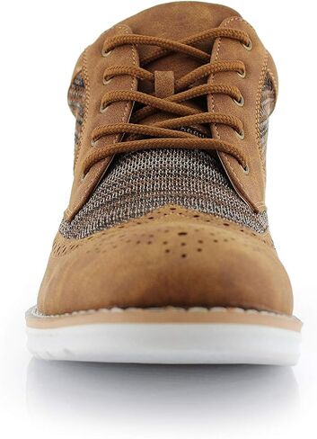 Polar Fox Mens Colbert MPX506059 Wingtip Memory Foam Mid-Top Sneaker Knitted Perforated Casual Chukka Boots in Kuwait