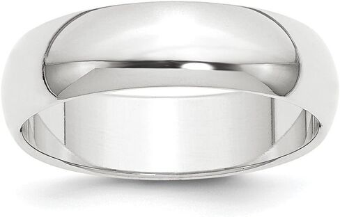 Platinum 6mm Plain Classic Dome Wedding Band Ring in Saudi Arabia