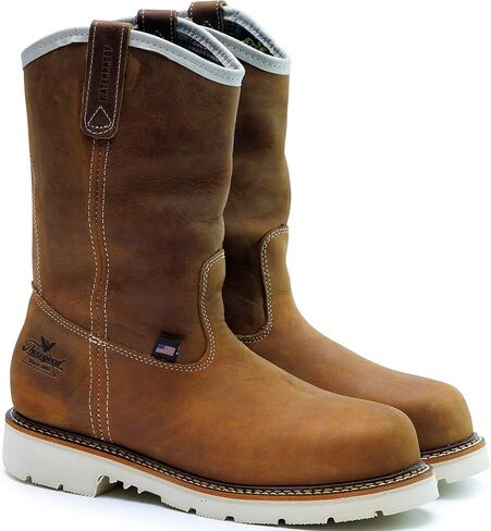 Thorogood American Heritage 11" Steel Toe Wellington Boots for Men - Premium Full-Grain Leather with Slip-Resistant Wedge Outsole and Comfort Insole; EH Rated in Saudi Arabia