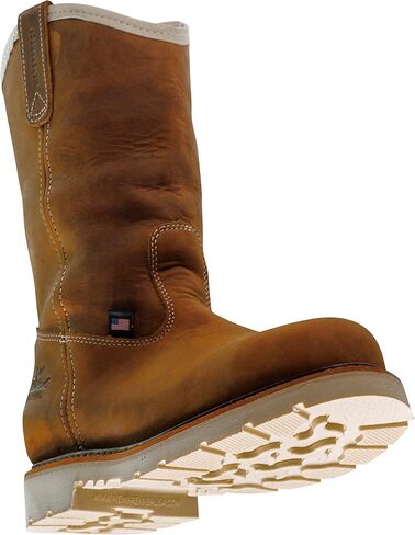 Thorogood American Heritage 11" Steel Toe Wellington Boots for Men - Premium Full-Grain Leather with Slip-Resistant Wedge Outsole and Comfort Insole; EH Rated in Saudi Arabia