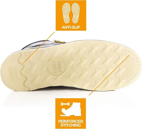 أحذية عمل من EVER BOOTS"Weldor" للرجال Moc Toe Construction Work Boots إسفين ناعم عند أصابع القدم وخفيف الوزن in Kuwait