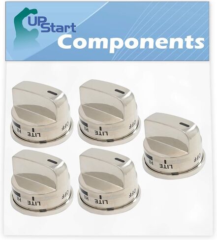 5-Pack Gas Range Knob Replacement for LG EBZ37189611 Compatible with LG LRG30355ST, LG LRG30357ST, LG LRG30855ST Gas Range (Non Super Boil) in Saudi Arabia