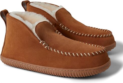 Dearfoams Men's Rockhampton Indoor/Outdoor Shearling Boot Slipper in Saudi Arabia