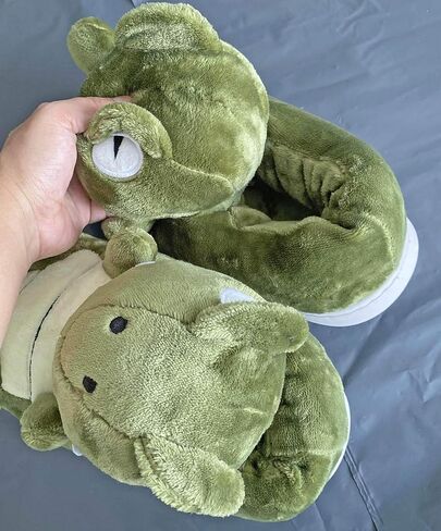 Adult Unisex Winter Warm Plush Animal Slippers,Soft Cozy Animal Styling Design Short Flannel Home Shoes,Animal Shaped Plush Booties,Carpet Slippers,Non-Slip Bedroom Shoes in Kuwait