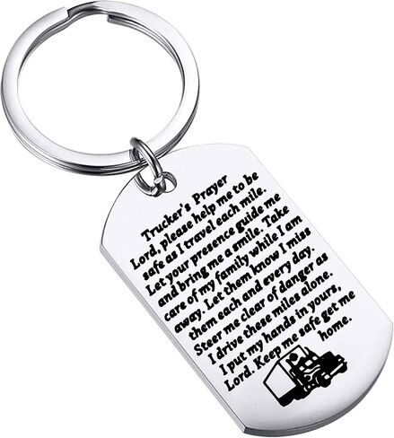 WSNANG Truck Driver Gifts Keep Me Safe Get Me Home Trucker's Prayer Keychain Gift for Truck Drivers Dad Husband in Saudi Arabia