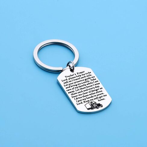 WSNANG Truck Driver Gifts Keep Me Safe Get Me Home Trucker's Prayer Keychain Gift for Truck Drivers Dad Husband in Saudi Arabia