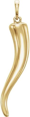 31.5x5.9mm Cornicello Italian Horn Charm Pendant (31mm x 5.9mm) in Saudi Arabia
