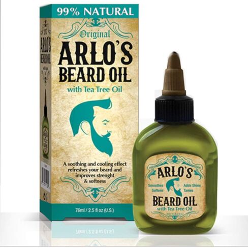 Arlo's 5-PC Mens Premium Beard Grooming Kit w/ Tea Tree Beard Oil 2.5oz -Beard Oil, Beard Brush, Beard Comb, Beard Scissors & Carry Bag in Kuwait