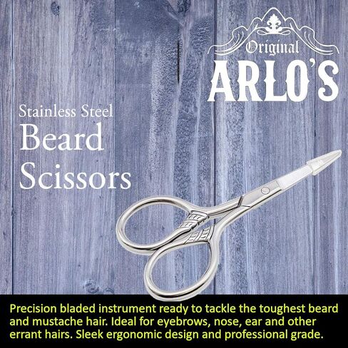 Arlo's 5-PC Mens Premium Beard Grooming Kit w/ Tea Tree Beard Oil 2.5oz -Beard Oil, Beard Brush, Beard Comb, Beard Scissors & Carry Bag in Kuwait