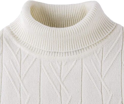 VOBOOM Men Regular Fit Turtleneck Pullover Sweaters Basic Tops Knitted Thermal in Saudi Arabia
