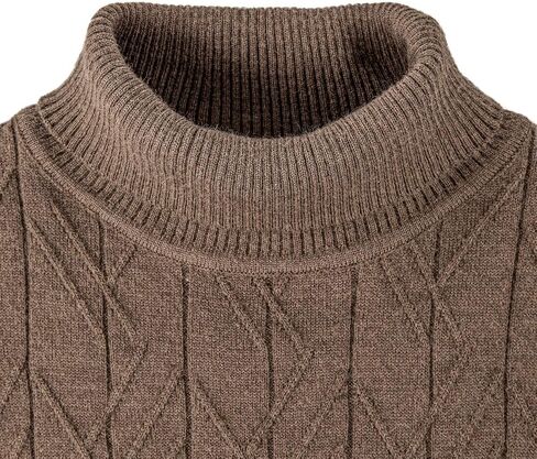 VOBOOM Men Regular Fit Turtleneck Pullover Sweaters Basic Tops Knitted Thermal in Saudi Arabia