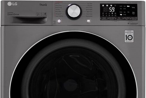 LG WM3555HVA 24 Inch Smart Front Load Washer/Dryer Combo with 2.4 cu.ft. Capacity, 14 Wash Programs, 13 Wash Options, 8 Dry Cycles, TurboWash™, Allergiene™ Cycle, Sanitize Cycle, Steam Refresh, in Saudi Arabia