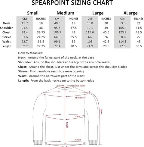 SpearPoint Apparel Men's Long Sleeve Henley Slit V-Neck Banded Notch Collar Shirt - Soft Cotton Blend, Stretch, Wrinkle-Free in Kuwait