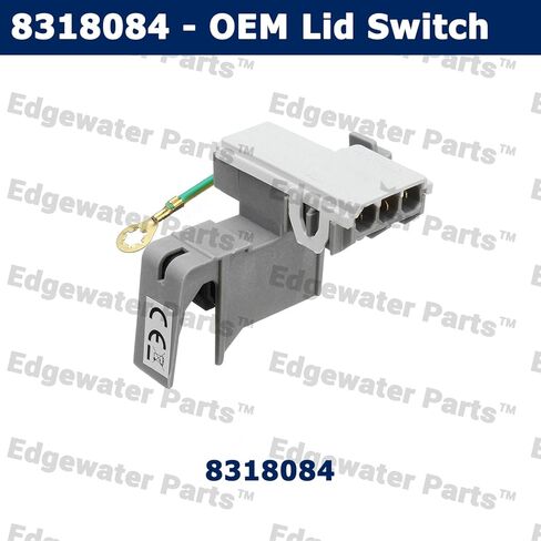 Edgewater Parts 8318084، AP6012742، PS11745957 مفتاح غطاء الغسالة متوافق مع Whirlpool، مساعد المطبخ، Roper، Estate Fit Model # (ETW، IP4، ITW، LBR، LSQ، RTW، LSR، MTW، MVW، NTW، RAS، WTW) in Saudi Arabia