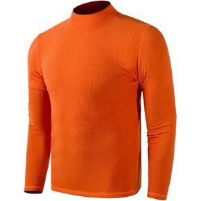 Mens Mock Turtleneck Long Sleeve Shirts Thermal Base Layer Top