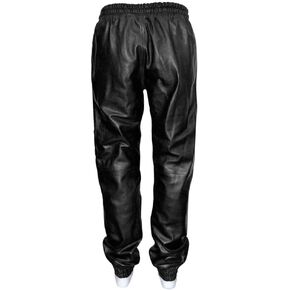 Leather Scan Men's New Black Real Soft Leather Trousers Sweat Track Pant Jogging Bottom Pant in Kuwait