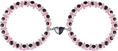 4 Pcs Evil Eye Bead Bracelet Hamsa Hand Fatima Charm Stretch Amulet Turkish Good Luck Protection Kabbalah Jewelry in Kuwait