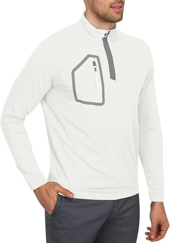 Men’s Dry Fit ¼ Zip Golf Pullover Jacket - Lightweight, Breathable & Stretch Fabric Sweater with Chest Pocket in Saudi Arabia