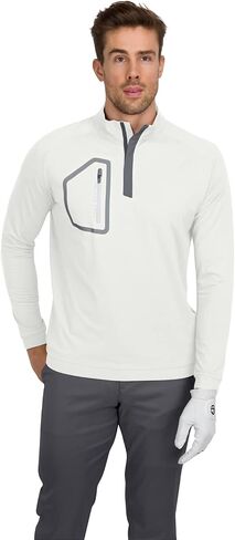 Men’s Dry Fit ¼ Zip Golf Pullover Jacket - Lightweight, Breathable & Stretch Fabric Sweater with Chest Pocket in Saudi Arabia