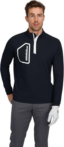 Men’s Dry Fit ¼ Zip Golf Pullover Jacket - Lightweight, Breathable & Stretch Fabric Sweater with Chest Pocket in Kuwait