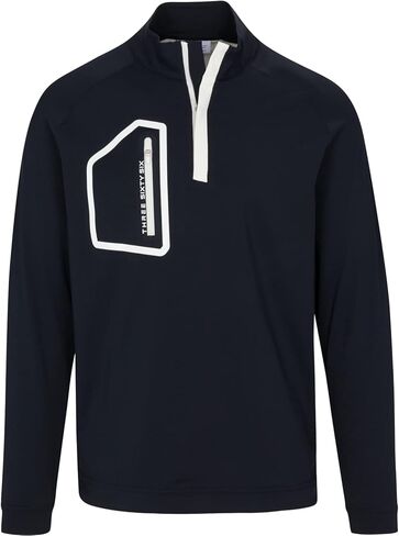 Men’s Dry Fit ¼ Zip Golf Pullover Jacket - Lightweight, Breathable & Stretch Fabric Sweater with Chest Pocket in Kuwait