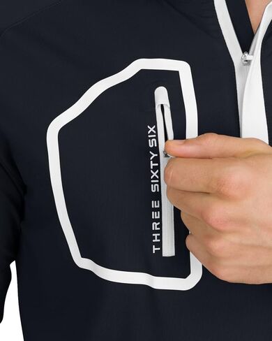 Men’s Dry Fit ¼ Zip Golf Pullover Jacket - Lightweight, Breathable & Stretch Fabric Sweater with Chest Pocket in Kuwait