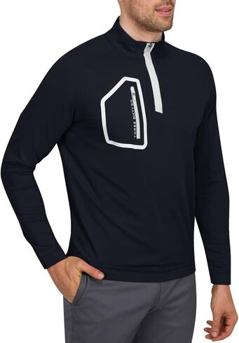 Men’s Dry Fit ¼ Zip Golf Pullover Jacket - Lightweight, Breathable & Stretch Fabric Sweater with Chest Pocket in Kuwait