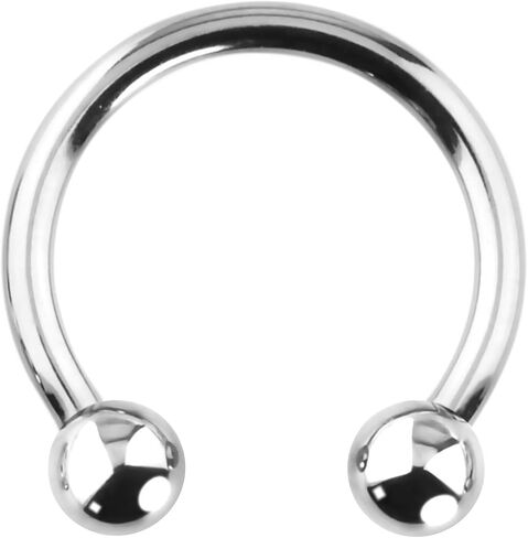 مجوهرات الجسم المحرمة 14G-16G خاتم حدوة الحصان من التيتانيوم الصلب الملولب داخليًا للغضروف/الحاجز in Kuwait