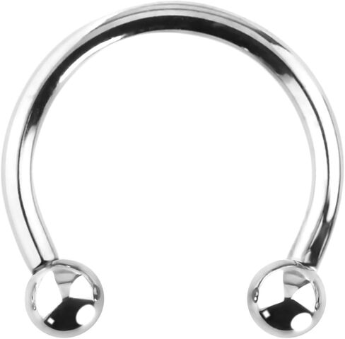 مجوهرات الجسم المحرمة 14G-16G خاتم حدوة الحصان من التيتانيوم الصلب الملولب داخليًا للغضروف/الحاجز in Kuwait