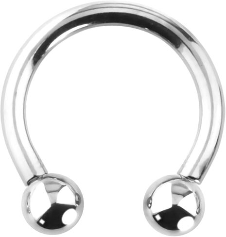 مجوهرات الجسم المحرمة 14G-16G خاتم حدوة الحصان من التيتانيوم الصلب الملولب داخليًا للغضروف/الحاجز in Kuwait