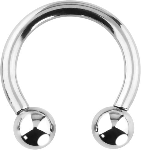مجوهرات الجسم المحرمة 14G-16G خاتم حدوة الحصان من التيتانيوم الصلب الملولب داخليًا للغضروف/الحاجز in Kuwait
