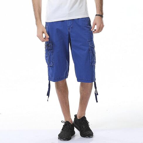 Men's Premium Twill Short Pants Cargo Shorts Cotton Relaxed Fit Fashion Multi-Pocket Outdoor Camouflage Half Overalls in Saudi Arabia