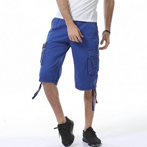 Men's Premium Twill Short Pants Cargo Shorts Cotton Relaxed Fit Fashion Multi-Pocket Outdoor Camouflage Half Overalls in Saudi Arabia