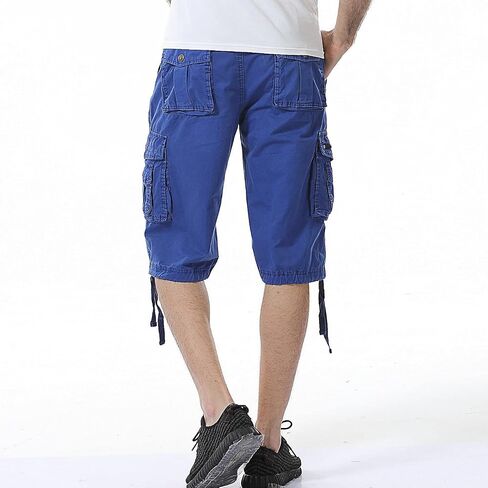 Men's Premium Twill Short Pants Cargo Shorts Cotton Relaxed Fit Fashion Multi-Pocket Outdoor Camouflage Half Overalls in Saudi Arabia