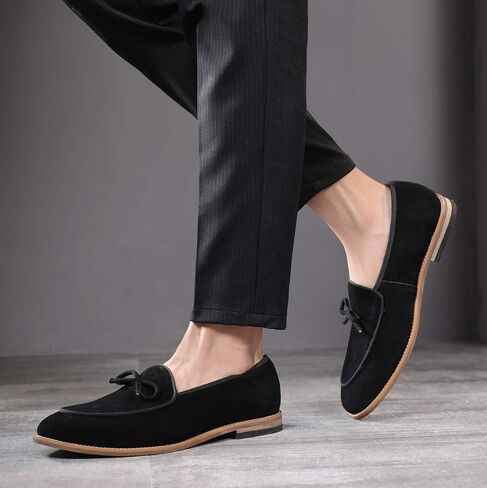 Santimon Men's Casual Tassel Bow Slip-On Driving Penny Loafers Boat Shoes Driver Moccasins in Kuwait