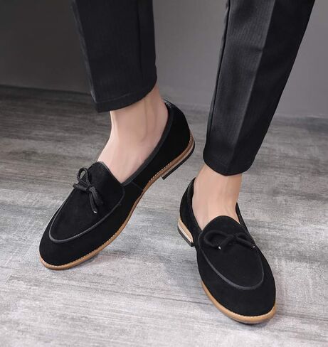 Santimon Men's Casual Tassel Bow Slip-On Driving Penny Loafers Boat Shoes Driver Moccasins in Kuwait