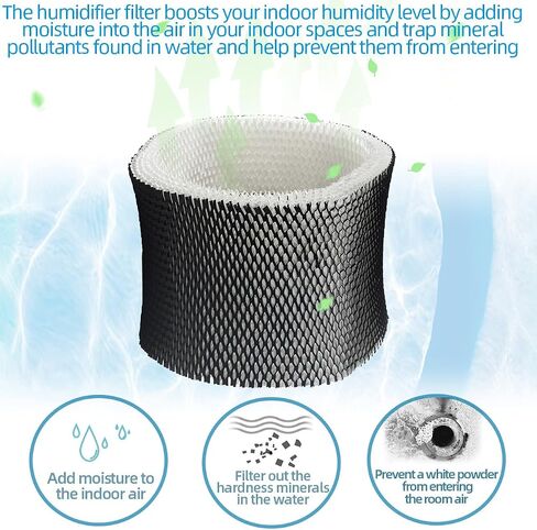 Alocs HWF75 Humidifier Filter D Replacement for Holmes - HM3500 HM3600 HM3650 HM3655 HM3656; Honey-Well HCM6009; Sunbeam SCM3501 SCM3609 SCM3755C humidifier (2 Pack) in Saudi Arabia