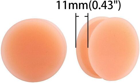 FM FM42 4 Pairs of Flesh Skin Colored Silicone Ear Plugs Hiding Hide Hider Retainer (3mm, 4mm, 5mm, 6mm) PJ1030 in Saudi Arabia