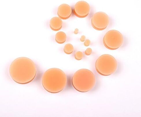 FM FM42 4 Pairs of Flesh Skin Colored Silicone Ear Plugs Hiding Hide Hider Retainer (3mm, 4mm, 5mm, 6mm) PJ1030 in Saudi Arabia