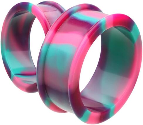 Cosmic Supersize Flexible Silicone Double Flared Ear Gauge Tunnel Plug Earrings in Saudi Arabia