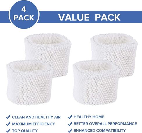 cherliyy 4 Pack WF2 Humidifier Replacement Filters Compatible with/Replacement for Filters Vicks & Kaz 3020, V3100, V3500, V3500N, V3600, V3800, V3850, V3900, ECM-250i, ECM-500, WA-8D in Kuwait