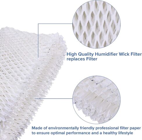 cherliyy 4 Pack WF2 Humidifier Replacement Filters Compatible with/Replacement for Filters Vicks & Kaz 3020, V3100, V3500, V3500N, V3600, V3800, V3850, V3900, ECM-250i, ECM-500, WA-8D in Kuwait