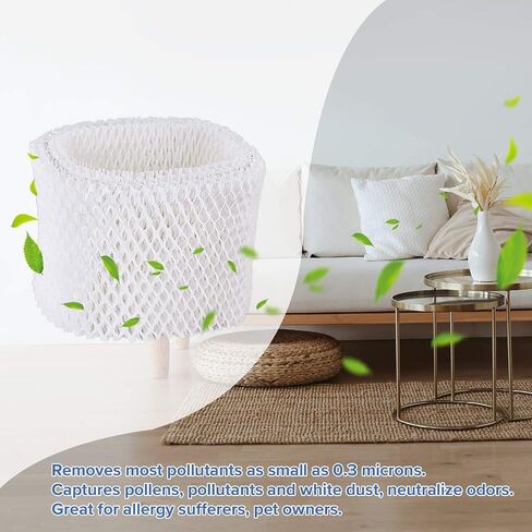 cherliyy 4 Pack WF2 Humidifier Replacement Filters Compatible with/Replacement for Filters Vicks & Kaz 3020, V3100, V3500, V3500N, V3600, V3800, V3850, V3900, ECM-250i, ECM-500, WA-8D in Kuwait